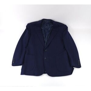 Thom Sweeney Men's UK/US 42  EU52 Long Wool Navy Blue Blazer Coat Jacket